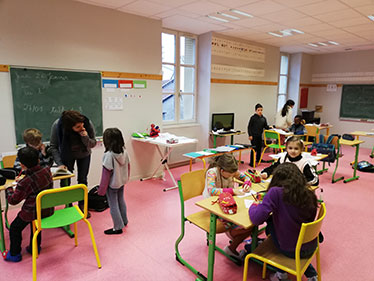classe de l'école Kerber de Grenoble